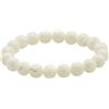 ELEDORO Bracciale in madreperla, 10 mm, elasticizzato, 19 cm, fatto a mano, da donna e da uomo