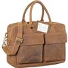 STILORD Carlo Borsa da Ufficio in vera pelle Portadocumenti vintage Valigetta 24 ore ventiquattrore Borsa lavoro Cuoio Uomo Donna Colore:tan marrone - scuro
