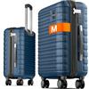 Travely Valigia bagaglio a mano 55x40x20cm - adatta per Ryanair, Lufthansa, Eurowings e co. I Trolley da cabina 36L con rotelle morbide e pratico lucchetto TSA, valigia da cabina