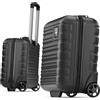 Travely Valigia bagaglio a mano 40x30x20cm - adatta per Ryanair, Lufthansa, Eurowings e co. I Trolley da cabina 26L con rotelle morbide, valigia da cabina
