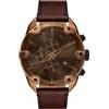 Diesel Orologio Analogico al Quarzo Uomo con Cinturino in Pelle DZ4698