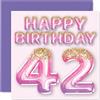 Stuff4 Biglietto di auguri per 42° compleanno da donna