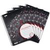 Landre 100050152 - Blocco Get Hot, formato A4, 160 pagine rimovibili, a quadretti, 70 g/mq, 5 pezzi