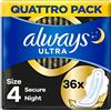 Always - 36x assorbenti igienici Ultra Night taglia 4 con ali - 1 pezzo