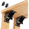 DXIA 2 Pezzi Staffa di Supporto Pieghevole, Telaio Di Supporto Pieghevole,Cerniera Autobloccante Gambe e Raccordi per Gambe,Accessori per gambe e Supporto Angolare,Mgambe Pieghevoli