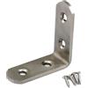 Zernnis (10 Pezzi) Staffe Angolari con Connettore d'Angolo 50x50x3mm (Spessore 3mm) Acciaio Inossidabile Staffe di Supporto a Forma di L con Viti