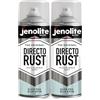 JENOLITE Directorust Vernice Satinata | UOVO D'ANATRA BLU | Vernice spray multisuperficie | Per l'uso su aperture in legno, metallo, plaspa, ceramiche e arrugginite | 2 x 400 ml (BS 16C33)