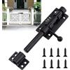 GothicBride Chiavistello per porta in acciaio inox 304, 14 mm, con foro per lucchetto, colore nero, per casa, cortile, giardino (25 cm)