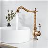 DOKKOME Rubinetto da cucina retrò in ottone rubinetto bagno medievale rubinetto da cucina alto ad arco Faucet Vintage marrone