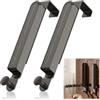 Penbinmall Appendiabiti da Porta Pieghevole in Alluminio 2 Pezzi - Ganci Porta Regolabile con 6 Scanalature e Portasciugamani Nascosto, Ganci per Porta da Appendere per Bagno Cucina Ufficio (Nero)
