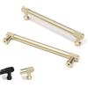 ELEBUILD 6 pezzi, 160 mm, ottone, maniglie per armadi, maniglie eleganti da cucina, maniglie per mobili