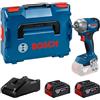 Bosch Professional 18V System Avvitatore a massa battente a batteria GDS 18V-350 (kit con 2 batterie 4.0 Ah + GAL 1840, L-BOXX)