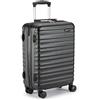 Amazon Basics Trolley Cabina - Bagaglio Rigido ABS Approvato Ryanair, Resistente ai Graffi, Leggero - 55 x 40 x 20 cm - Nero