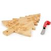 Excelsa Christmas Wood Tagliere Natalizio in bambù, Forma Albero con Coltello Spalmaburro
