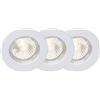 Brilliant Ron - Set di 3 lampade da incasso fisso, 3 luci, GU5,3, 3 x 16 W/155 lm, 2800 K, metallo, bianco G94647/05