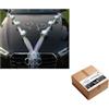 Auto-schmuck so einfach so kreativ Autoschmuck Decorazioni per Macchina, Nastro in Organza + Cuori Ornamentali, per sposi, Matrimoni, Motivo: Rose, Decorazioni per Auto, Rattan (Bianco)
