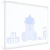 Feel Good Art BEARHEART128-14IT Quadro su Tela da Muro, Disegno Felice Orsacchiotto, Blu Chiaro, 30x20x4 cm