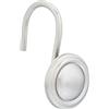 Amazon Basics AmazonBasics - Ganci per tenda da doccia, a forma di bottone con bordo rialzato, in nichel, 12 Unità