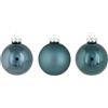Cosy & Trendy Cosy Home - Set di 24 palline di Natale in vetro, colore: blu lucido opaco, D6 cm