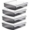 TUKA-i-AKUT 4X 3,5L Cassetti Sotto Scrivania, 24x21x8cm Autoadesivo Nascosta Cassetto Sottostruttura per Scrivania/Mobile/Libreria/Mobile da Cucina ecc. 4 Unità Glassato Nero TKD8606