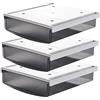 TUKA-i-AKUT 3X 3,5L Cassetti Sotto Scrivania, 24x21x8cm Autoadesivo Nascosta Cassetto Sottostruttura per Scrivania/Mobile/Libreria/Mobile da Cucina ecc. 3 Unità Glassato Nero TKD8606