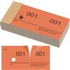 Nezyo Blocchi di Numeri Doppi 1-100 Blocchi di Numeri 10 cm x 5 cm per Guardaroba, Eventi, Feste, Fiere e Intrattenimento(Arancione)