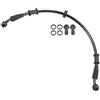 Partuto 1 Set Tubo Olio Freno Idraulico Universale per Moto 40cm 15.75 - per Moto Cross 28 Gradi Cavo Intrecciato Durevole - Acciaio Inossidabile Nero