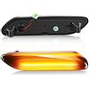 Asasytal Indicatore di Direzione Dinamico, Alta Luminosità Ambra Canbus Error Free Sequenziali a LED del Segnale con CE E4 Lente Fumo Nero Compatibile con Mini Cooper R60 R61, 2 Lampade