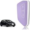 TOOMUME Cover Chiave Silicone, Custodia Chiave Adatto per VW Volkswagen Golf 8 Cupra Formentor Born Seat Leon Ateca Skoda Octavia Enyaq ID3 ID4, Copri Chiave Bordo Oro & Argento Texture Pelle