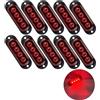 Krtopo 10X Luci Lngombro Camion Led Laterali 12/24V led Luci Di Posizione Laterali Lampada Laterale Angolare Per Rimorchio 3000K Spia Per Camion Camper Roulotte (Rossa)