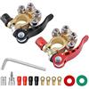 CGEAMDY Terminali Batterie Auto 12v/24v, 2 Terminali Batteria Auto a 4 Vie a Sgancio Rapido per Terminali Sae/Jis Tipo A, Compatibili con Auto, Camion, Furgoni, Ecc (14PCS)