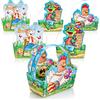com-four® 6X Cestino Pasquale con Motivi Animali - Cestini di Cartone da Riempire - Borsa di Cartone con Manico per Regali - Nido di Pasqua con Manico (Set 1-6 Pezzi)