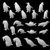 Woohome 20 Pz Stampo in Silicone 3D Mini Pinguino in Resina Stampo, Mini Pinguino in Plastica Mold Filler 3D Resina Filler Stampa per Mestieri Gioielli DIY