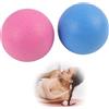 Zuahaly Palline Antistress per Terapia della Mano - Confezione da 2 Palline (1 Morbida Rosa e 1 Dura Viola) per Riabilitazione, Esercizi Fisioterapici