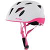 ALPINA XIMO L.E. - Casco da bici leggero, sicuro e resistente agli urti con luce LED opzionale per bambini - white pink dots matt - 49-54