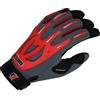 KinetiXx - Guanti X-Protector, Unisex, Handschuhe X-Protector, Rosso/Grigio, M