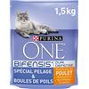 Purina One | BIFENSIS | Gatto Adulto | Speciale Pelo e Palle di Pelo | Minimizza la Formazione di Palle di Pelo, Mantiene Una Pelle Sana, crocchette | Pollo | Borsa | Lotto (6 x 1,5 kg)