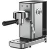 WMF Lono Silk - Macchina per caffè espresso con filtro da 1350 Watt, con 2 inserti, per 1-2 tazze, espresso, 15 bar, crema Assist, ugello per schiumalatte, effetto anti-impronte, acciaio inox opaco
