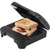 JATA JEGR1165 - Grill per grigliare doppia 750 W | Griglia elettrica compatta con piastre antiaderenti 21 x 14 cm | Senza PFOA | Facile pulizia e conservazione verticale | Cucina sana