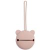Jollein Scatola portaciuccio in silicone per viaggio - Wild Rose - Borsa portaciuccio - Ø 7 cm - Porta ciuccio - Rosa antico
