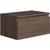 Selsey Comodino Sospeso Larghezza 49 cm Effetto Noce Camera da Letto Design Moderno e Minimalista Mensola con Cassetto Pulizia Facile Compatibile con Robot Portata 8kg Resistente