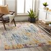 Livabliss Annaba Tappeto Astratto | Beige, Fucsia, Senape, Blu | 80x220cm | Corridoio & Soggiorno | Effetto Marmo Moderno Pelo Medio Morbido