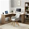 MEUBLE COSY Sedia da Ufficio Girevole Poltrona da Scrivania Seduta in Tessuto per Studio, Beige