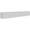 Selsey Mobile Porta TV Sospeso Bianco Opaco Larghezza Totale 200 cm - Mobile TV Elegante e Funzionale con 4 Vani, Ante a Ribalta, MDF e Pannelli Laminati, Design Moderno per Soggiorno