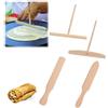 Hpamba Crepes Set in legno di faggio - Set di 4 pezzi con spatola Crepes, collettore crepe, spatola e raschietto per crepes maker, frittelle e accessori