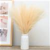 VIDSTW 30 Pezzi Pampas Giallo Chiaro Artificiale Pampas Decorative Alte 55 cm Finti Soffici e Soffici Erba di Pampa Decorativa per Matrimonio Soggiorno Boho Arredamento Casa