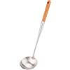 FJNATINH Mestolo da zuppa, mestolo da 47 cm per wok, spatola per wok in acciaio inox 304.