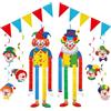 YeahBoom Striscioni Clown Deko Carnevale,Ghirlande a Spirale di Clown,Bandierine Triangolari Multicolori,Pagliaccio Appeso,Decorazioni da Appendere al Soffitto per Feste,Compleanno,A Tema Circo e Matrimonio
