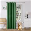 Joydeco Tenda oscurante, 1 pezzo, tenda per porta, opaca, con occhielli, protezione termica, protezione dal freddo, protezione acustica, per camera da letto, soggiorno (verde scuro, 1 x 240 x 140)