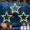 CHENBOOW Star Curtain Lights,3 Pezzi Star String Lights 30cm,IP44 Waterproof Stell Natal Decoration,LED Lights Decorative Lighting,Star Decoration for Christmas,for Windows,Balconies,Birthdays,Parties